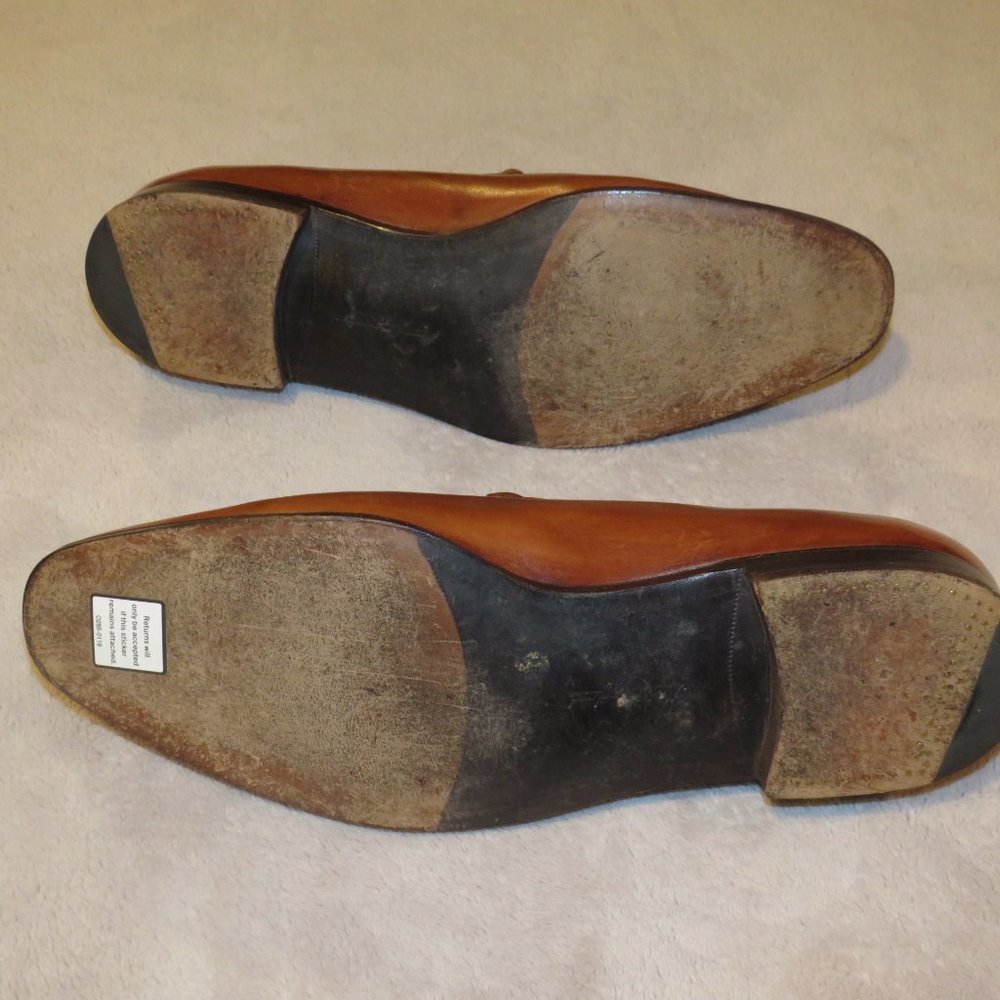 Edward Green Bamford Edwardian Antique Brown Leather Wholecut Loafers 11.5 - Picture 9 of 12